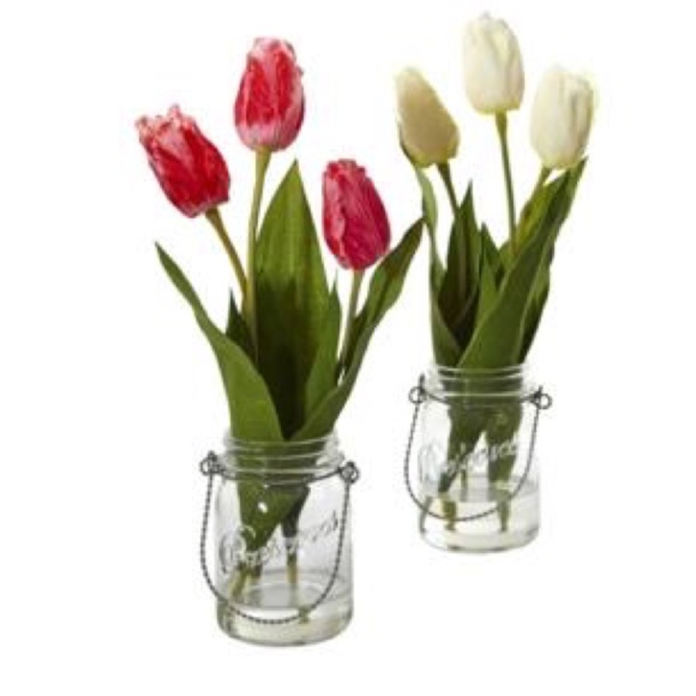 Faux Tulips arrangements
